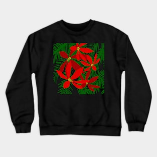 Poinsettias and Palms Crewneck Sweatshirt